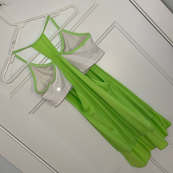Lululemon No Limits Tank Bright white /Green 💚🤍💚 Size 8 P3 - Picture 5 of 7